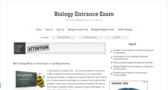 Desktop Screenshot of biologyentranceexam.com